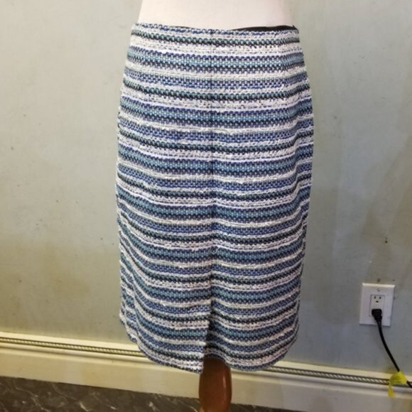 Halogen tweed striped pencil skirt pockets size 4 (S6) - Picture 3 of 7